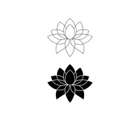 Icon of flower, logo template