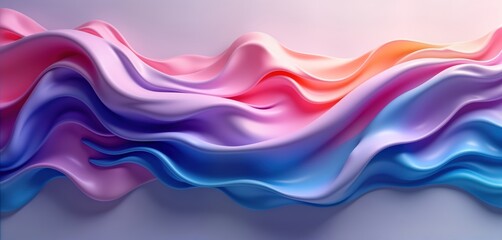 Obraz premium Abstract background design. Vivid colors blend in fluid, flowing lines. Colorful dynamic shapes create modern, artistic aesthetic. Smooth texture. Sleek design. Ideal for digital art, decor,