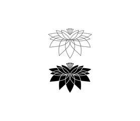 Icon of flower, logo template