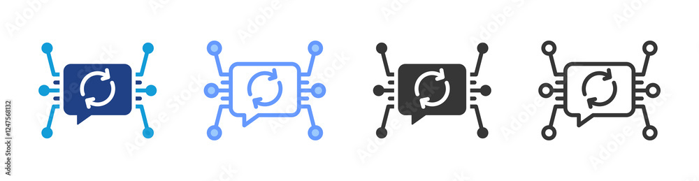 Poster Haptic Feedback icon set multiple style collection