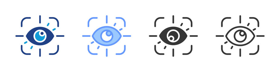 Eye Tracking icon set multiple style collection