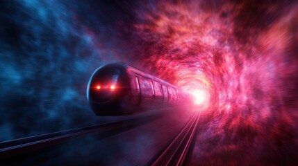 A dynamic spaceship hurtling through a stunning nebula, representing innovation, speed, and the breathtaking beauty of the cosmos, evoking a sense of limitless potential and adventure.