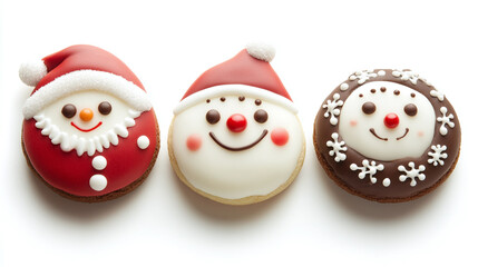 Cute isolated christmas cookies.