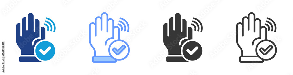 Aufkleber Hands Free Control icon set multiple style collection