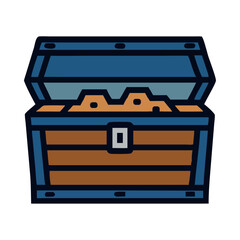 Treasure Chest Full of Gold Icon