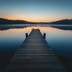 Fototapeta premium pier at sunset