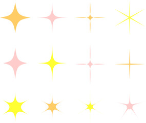 輝くキラキラのエフェクト、ピカピカ。