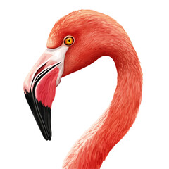 Flamingo Head Vector Illustration   Elegant and Vibrant Bird Art    © Houston