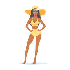 Seychelles Woman Summer Clothes Vector Illustration | Breezy and Stylish Warm-Weather Fashion Artwork  
