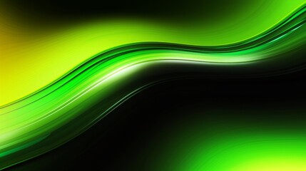 Fototapeta premium Black green lime yellow white abstract background. Color gradient ombre blur. Line wave liquid fluid. Noise grain mesh. Bright fresh light neon glow glitter metallic foil.