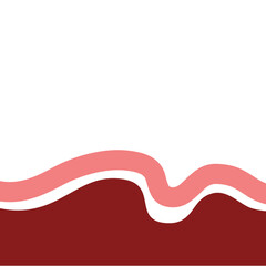Red Wave Simpel Corner frame vector