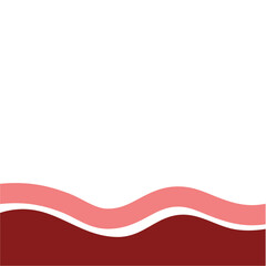 Red Wave Simpel Corner frame vector