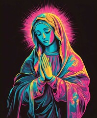 Vintage Cartoon Woman Fashion Illustration with Beautiful Hair for Halloween