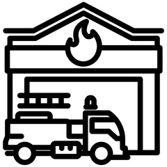 Fire Station Icon