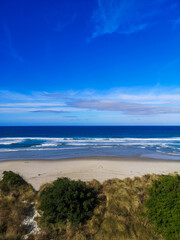 The beach and sea near Saint Clair, Dunedin, Otago, New Zealand
