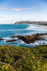 The beach and sea near Saint Clair, Dunedin, Otago, New Zealand
