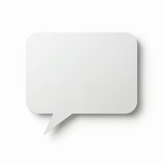 Fototapeta premium Blank white speech bubble on transparent background. Empty communication template. Modern graphic design element. Ideal for social media use. Versatile for various online conversations. Suitable for