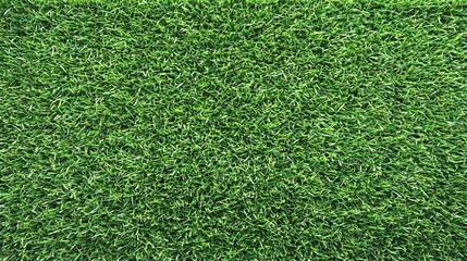 Obraz premium A close-up view of lush, artificial green grass, perfect for landscaping or sports fields.