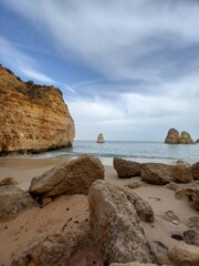 rocks and sea in portugal