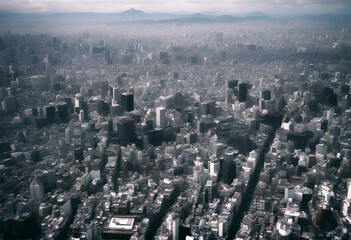 fuji tokyo japan cityscape mountain aerial view city mt landscape mount night twilight japanese skyline landmark dusk sky light building snow sunset evening asia travel architecture scene cloud