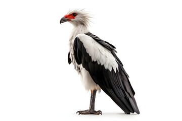 Obraz premium Secretary Bird Isolated on White Background.