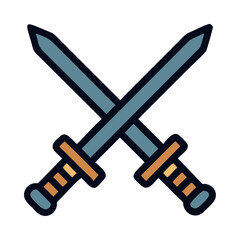 Crossed Pirate Swords Icon