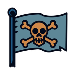 Pirate Skull Flag Icon