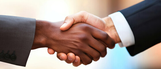 Obraz premium A Close up of hands shaking, symbolizing partnership and commitment to ethical business practices
