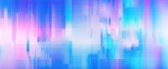 Obraz premium Glitch grainy Abstract blurred blue gradient background texture digital noise Glitch Damage. Coarse rough surface glitch noise texture with artifacts dust. Backgound design. 