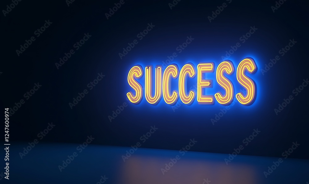 Aufkleber illuminated sign displaying the word 