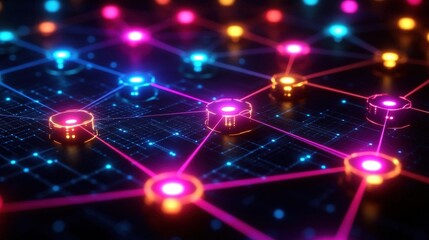 Fototapeta premium Abstract Futuristic Digital Network Design