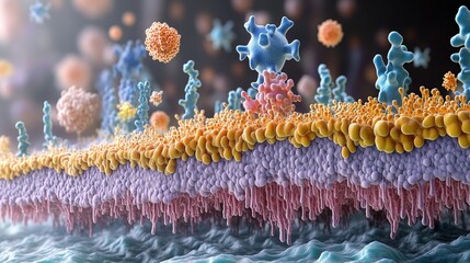 Microstructure of cell membrane