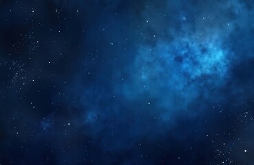 Obraz premium Dark night sky with many white specks. Deep blue tones create cosmic abstract background. Dark space background. Starry sky abstract art. Digital illustration for posters prints wallpapers graphic