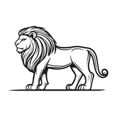 Lion illustration logo vector template design