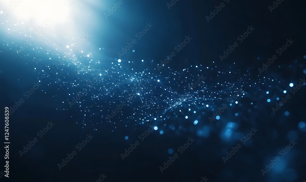 Aufkleber shimmering particles create a magical atmosphere against a dark background.