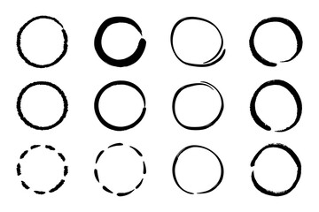 Creative collection of hand drawn circle illustrations