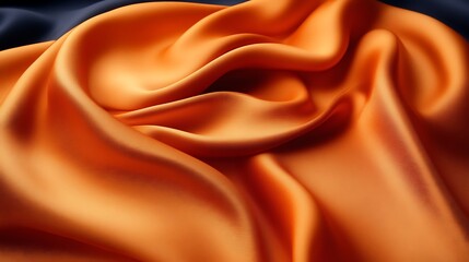 Obraz premium Draped Orange Fabric with Subtle Texture and Depth