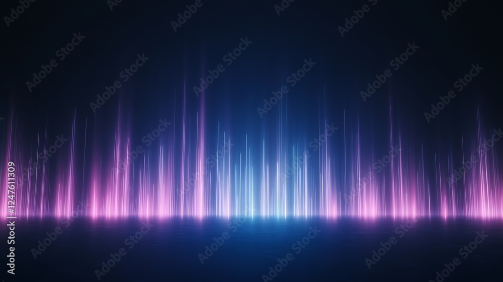 Leinwandbilder vibrant light waves in pink and blue against a dark background, creating a dynamic visual effect.