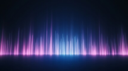 Vibrant light waves in pink and blue against a dark background, creating a dynamic visual effect.