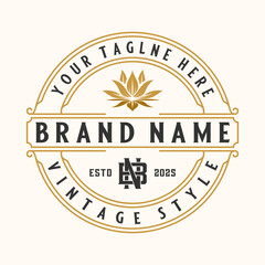 Circle Logo. retro vintage badge design