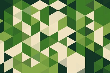 High-quality dark and lime green triangle pixel art with geometric design. Abstract digital background concept