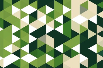 Subtle dark green and cream triangle pixel art with an organic geometric pattern. Abstract background concept