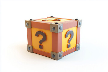 Mystery box isolated on a white background