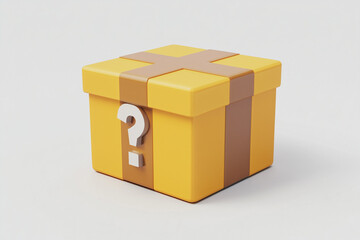 Fototapeta premium Mystery box isolated on a white background
