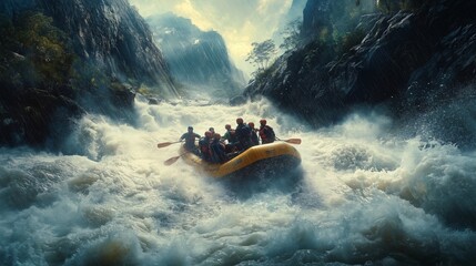 Canyon rapids advance bravely