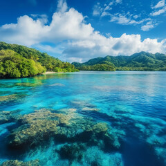 tropical island in the sea