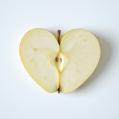 heart-shaped apple cut