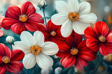 red flowers background