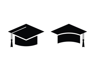 black graduation hat symbol design vector illustration isolated on transparent background