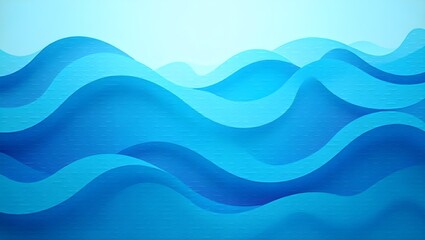 Serene blue gradient waves background for creative graphic design projects